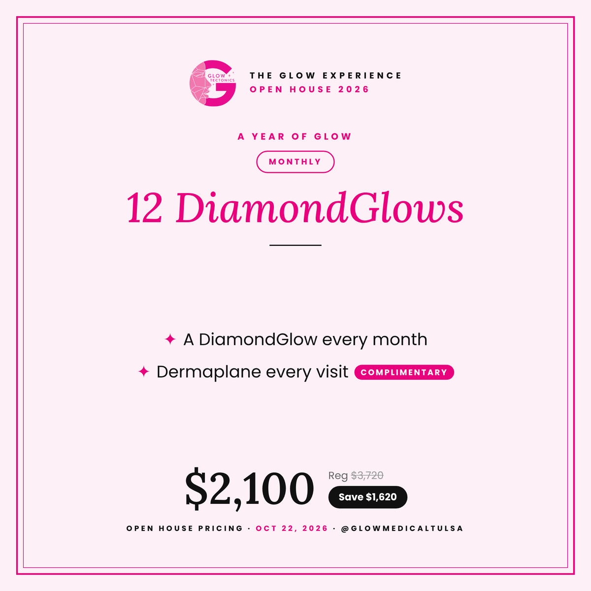 A Year of Glow: 12 DiamondGlows- Deep clean, extract, infuse. Repeat monthly.