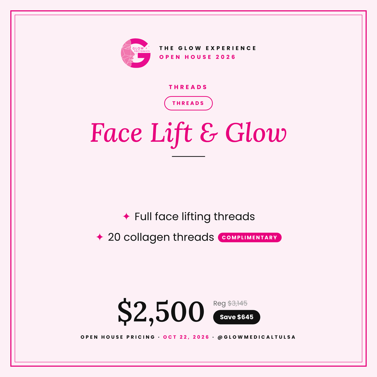 Face Lift & Glow Threads, The lift you'll see in the mirror tomorrow morning.
